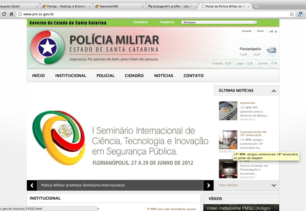 Nacionalvox cria e desenvolve o novo portal da Polícia Militar de Santa Catarina