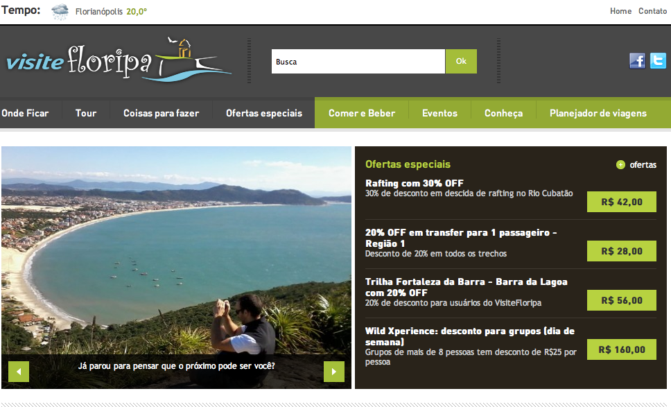 NacionalVOX cria e desenvolve novo site para ‘Visite Floripa’