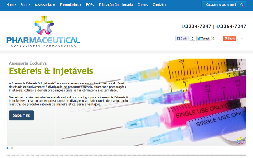 Está no ar o novo site da Pharmaceutical, mais um job com assinatura NacionalVOX