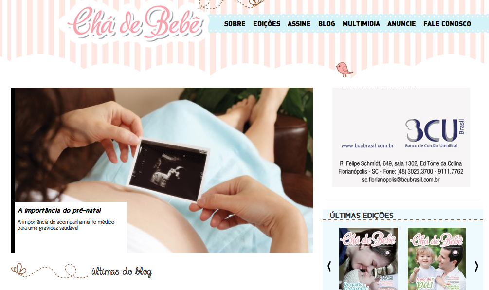 NacionalVOX cria e desenvolve novo site da Revista Chá de Bebê